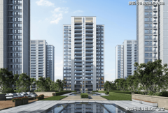 中14层的小高层最大楼间距能够达到约75m